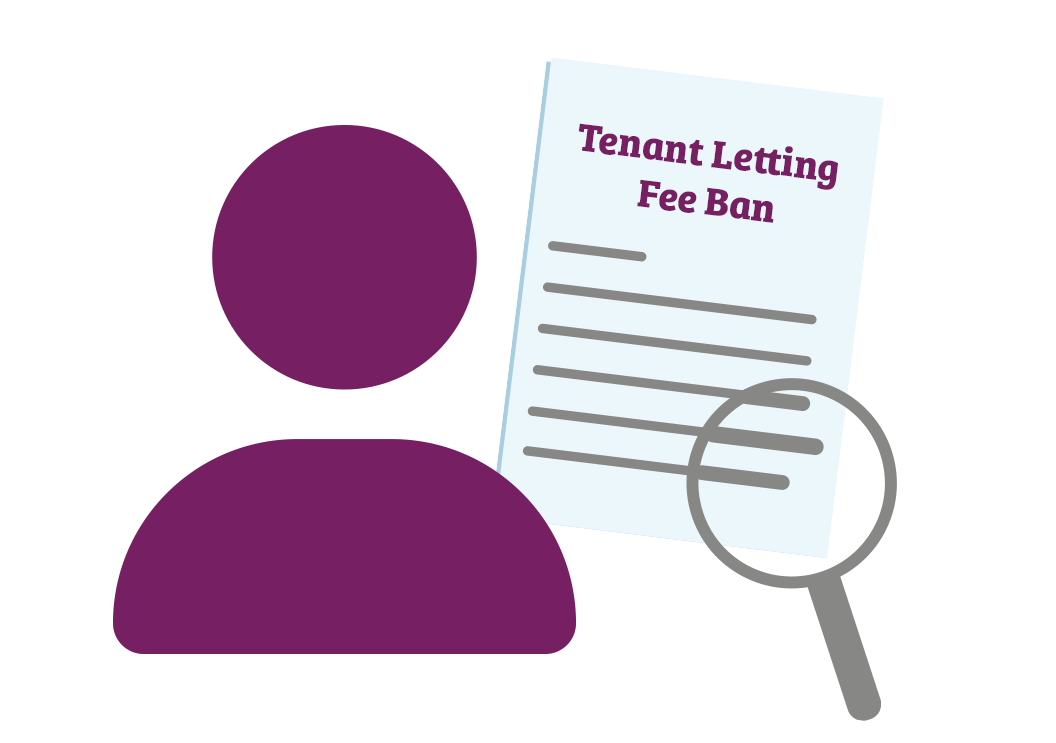 User with document titled Tenant Letting Fee Ban